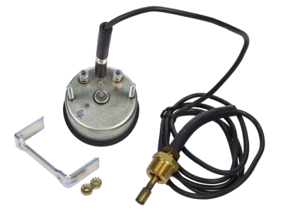 Oil Temperature Gauge, Extreme, 100-320 Degree F, Mechanical, Analog, Full Sweep, 2-5/8 in Diameter, White Face, Built-in Warning Light, Each - QCP-611-7009