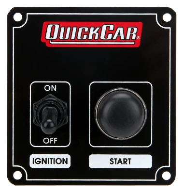Switch Panel, Dash Mount, 3.375 x 3.625 in, 1 Toggle / 1 Momentary Button, Black, Each - QCP-50-802
