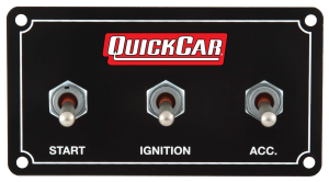 Switch Panel, Extreme, Dash Mount, 4.625 x 2.5 in, 2 Toggles / 1 Momentary Toggle, Black, Each