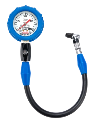 Tire Pressure Gauge, 0-20 psi, Analog, 2-1/2 in Diameter, Glow Face, 1/2 lb Increments, Each - QCP-56-022