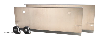 Toe-In Plates, 2 Plates, 2 Tape Measures, Aluminum, Natural, Kit - QCP-64-704