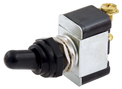 Toggle Switch, Heavy Duty, On / Off, Weatherproof Cover, Single Pole, 25 amps, 12V, Each - QCP-50-522