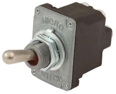 Toggle Switch, Micro, Ignition Crossover, On / On, Weatherproof, Double Pole, 25 amps, 12V, Each - QCP-50-420