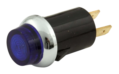 Warning Light, 12V, 3/4 in Diameter, Blue, Quickcar Gauges, Each - QCP-61-702