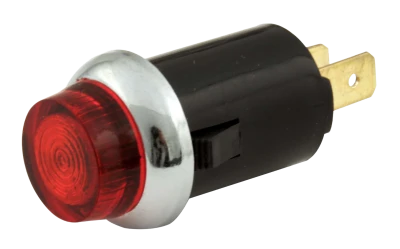 Warning Light, 12V, 3/4 in Diameter, Red, Quickcar Gauges, Each - QCP-61-701