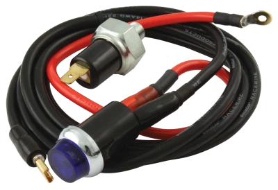 Warning Light, Water Pressure, 4 psi, 1/8 in NPT Male, Light / Sender / Wiring, Blue, Kit - QCP-61-713