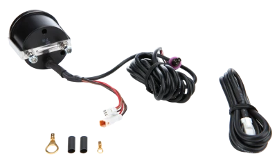 Water Pressure Gauge, Redline, 0-60 psi, Electric, Analog, Full Sweep, 2-5/8 in Diameter, Black Face, Kit. - QCP-69-008