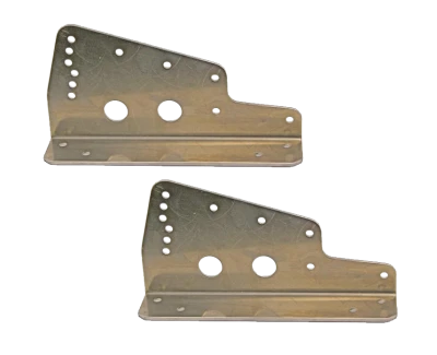 Seat Mount Brackets, Bolt On, Floor Mount, Aluminum, Natural Finish, Fits Kirkey Racing Seats, Pair. - KIR-99214