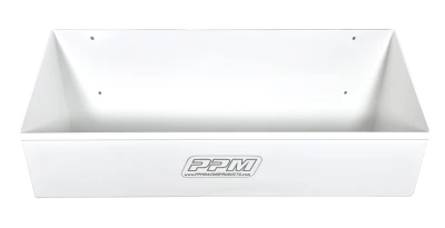 QC Gear Tote Holder, 21 in Long, 5-1/2 in Deep, 4 in Tall, 10 Tote Capacity, Aluminum, White Paint, Each - PPM122-69