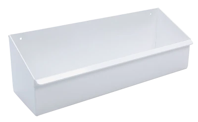 Oil Bottle Holder, 16 in Long, 4.5 in Deep, Aluminum, White Paint, Each - PPM122-65