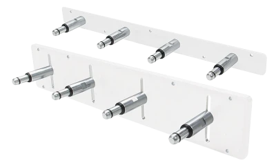 Shock Rack,Wall Mount, 18 in. long, holds 4 shocks, , Adjustable Bottom, Alum, White - PPMSR-4W