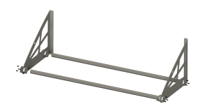 Tire Rack, Main Section, Kit Includes the Following: Left Plate End- x1, Right Plate End- x1, Tubes(71-7/8