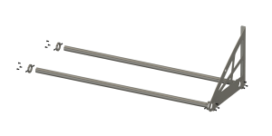 Tire Rack, Add On Section, Kit Includes the Following: Right Plate End- x1, Tubes(71-7/8