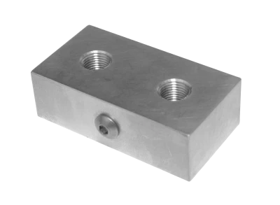 Fitting, Manifold, 2 x 2 Way, Four 1/8 in NPT Inlet / Outlets, Aluminum, Natural, Longacre Firewall Mount Pressure Sensors, Each SMI - LON52-43541