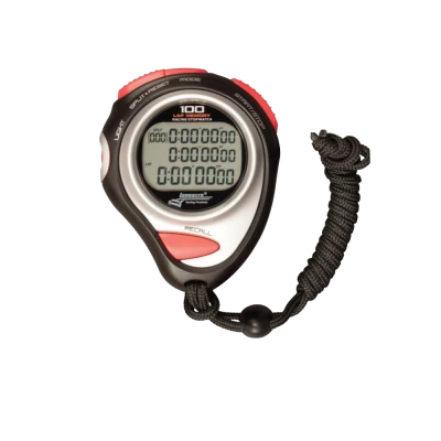 Stopwatch, Digital, Backlight, Multi-Mode, 100 Lap Memory, Black, Each - LON52-22162