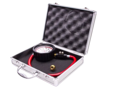 Tire Pressure Gauge, Magnum, Glow in the Dark, 0-40 psi, Analog, 3-1/2 in Diameter, White Face, 1/2 lb Increments, Silver Case, Each - LON52-52011