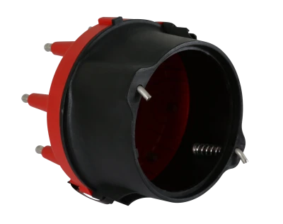Cap and Rotor Kit, Cap-A-Dapts, HEI Style Terminal, Stainless Terminals, Clamp Down, Red, Vented, Fixed Rotor, MSD Distributors, V8, Kit - MSD8445