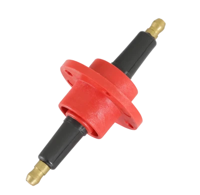 Coil Feed Through, Firewall Feed Through, HEI Style Terminal, Brass Terminals, Nylon / Rynite, Black / Red, Each - MSD8211