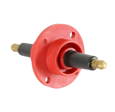 Coil Feed Through, Firewall Feed Through, HEI Style Terminal, Brass Terminals, Nylon / Rynite, Black / Red, Each - MSD8211