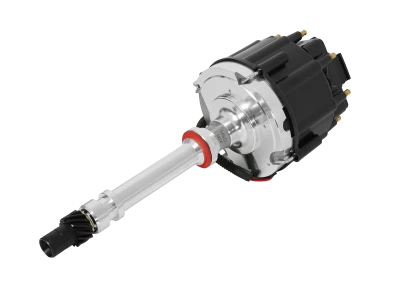 Distributor, Circle Track, Magnetic Pickup, Mechanical Advance, HEI Style Terminal, Black, Chevy V8, In cap coil, Each - MSD8362CT