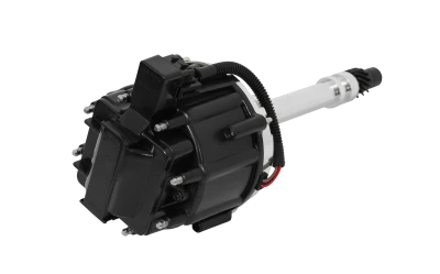 Distributor, Circle Track, Magnetic Pickup, Mechanical Advance, HEI Style Terminal, Black, Chevy V8, In cap coil, Each - MSD8362CT
