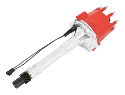 Distributor, Pro-Billet, Magnetic Pickup, Mechanical Advance, HEI Style Terminal, Slip Collar, Red, Chevy V8, Each - MSD85561