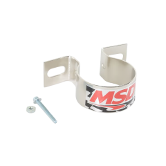 Ignition Coil Bracket, Canister Style, Remote / Horizontal Mount, Steel, Polished, Up to 2.25 in Diameter Coils, Universal, Each