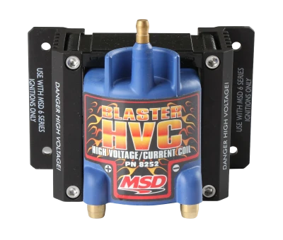 Ignition Coil, Blaster HVC, E-Core, 0.020 ohm, Male HEI, 42000V, Blue, Each - MSD8252