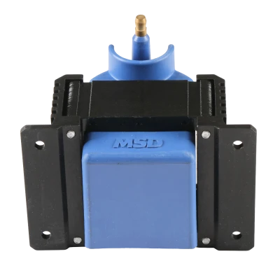 Ignition Coil, Blaster HVC, E-Core, 0.020 ohm, Male HEI, 42000V, Blue, Each - MSD8252