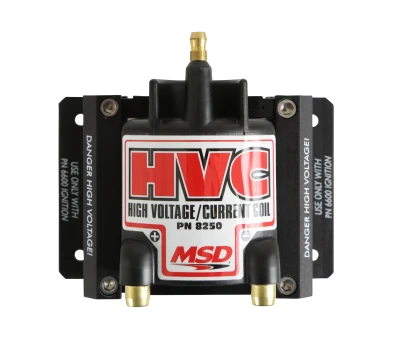 Ignition Coil, Blaster HVC, E-Core, 0.070 ohm, Male HEI, 34000V, Black, Each - MSD8250