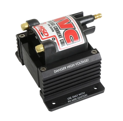 Ignition Coil, Blaster HVC, E-Core, 0.070 ohm, Male HEI, 34000V, Black, Each - MSD8250