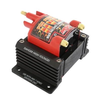 Ignition Coil, Blaster Pro Power HVC, E-Core, 0.040 ohm, Male HEI, 45000V, Red, Each 7/8/10 series - MSD8251