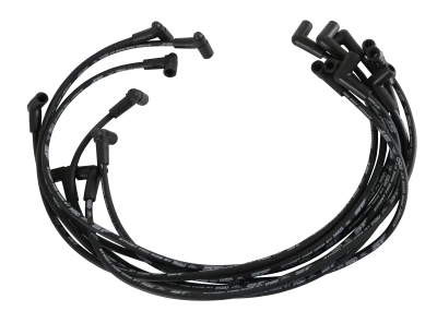 Spark Plug Wire Set, Street Fire, Spiral Core, 8 mm, Black, Factory Style Boots / Terminals, Small Block Chevy, Kit - MSD5554