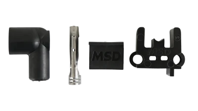 Spark Plug Wire Set, Street Fire, Spiral Core, 8 mm, Black, Factory Style Boots / Terminals, Small Block Chevy, Kit - MSD5554