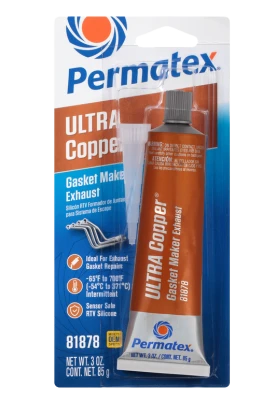 Sealant, Ultra Copper Maximum Temperature RTV, Silicone, 3oz. Tube, Each. - PEX81878