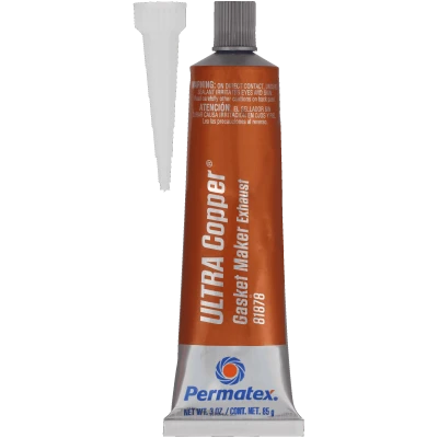 Sealant, Ultra Copper Maximum Temperature RTV, Silicone, 3oz. Tube, Each. - PEX81878