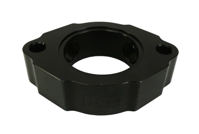 Water Neck Spacer, 1 in Thick, Two 3/8 in NPT Female Ports, O-Ring Seal, Aluminum, Black Anodized, Chevy V8, Each - KRC15375000