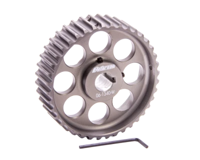 Oil Pump Pulley, HTD, 40 Tooth, 1-1/4 in Wide, 5/8 in Shaft, 3/16 in Keyway, Aluminum, Gray Anodized, Each - PET06-1340-W