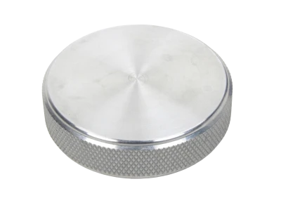 Fuel Cell Filler Cap, Screw-On, 2-3/4 in OD, Billet Aluminum, Natural - RCI7032C