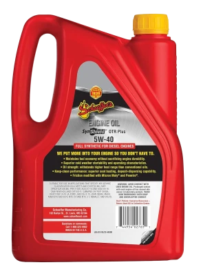 Schaeffer's 5W40 Synshield 9000 OTR Plus Diesel Engine Oil, Full Synthetic, 1gal., Each. - SHA9000-540