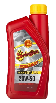 Schaeffer's SAE 20W50 191 Micron Moly Racing Oil, 1qt., Each. - SHA191-2050