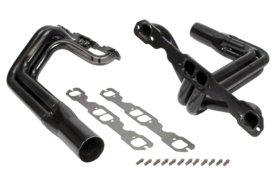 Full Length Headers, IMCA Modified, 1.625in. Primary, 3in. Collector, Includes Gaskets and Hardware, Steel, Black Paint, For 602 Crate, Small Block Chevy, Fits Harris, Skyrocket, and Victory, Pair. - SCH11619HCM2