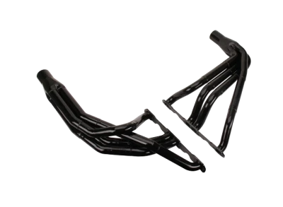 Full Length Headers, IMCA Modified, 1.625in. to 1.75in. to 1.875in. Primary, 3in. Collector, Includes Gaskets and Hardware, Steel, Black Paint, For 604 Crate Engine, Pair. - SCH1101V3CM-3
