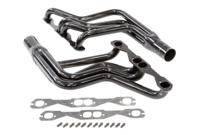 Full Length Headers, Street Stock, 1.625in. Primary, 3in. Collector, Includes Gaskets and Hardware, Steel, Black Paint, 602 Crate, Small Block Chevy, Fits Camaro and Monte Carlo, Pair. - SCH165A-CM2