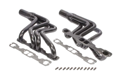 Full Length Headers, Street Stock, 1.625in. Primary, 3in. Collector, Includes Gaskets and Hardware, Steel, Black Paint, 604 Crate, Fits Camaro and Monte Carlo, Pair. - SCH165A-CM