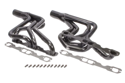 Full Length Headers, Street Stock, 1.625in. Primary, 3in. Collector, Includes Gaskets and Hardware, Steel, Black Paint, 604 GM Crate, Fits Malibu, Monte Carlo, Grand Prix, Regal, Cutlass, and 1970-1981 Camaro/ Firebird, Pair. - SCH185CM
