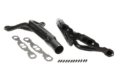 Full Length Headers, Street Stock, 1.75in. Primary, 3.5in. Collector, Includes Gaskets and Hardware, Steel, Black Paint, Fits Stock Clip Camaro 1970-1981, Small Block Chevy, Pair. - SCH104