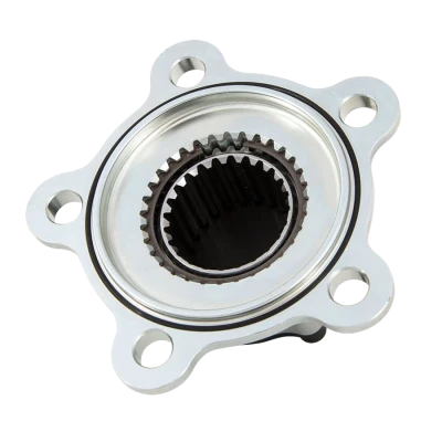 Drive Flange, 5-Bolt, Wide 5 Bolt Pattern, 24 Spline, Steel, Polished, Camber Rearends, Each - STRADW520