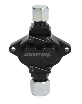 Fuel Pump, Hex Driven, 300 gph, In-Line, 10 AN Male Inlet, 8 AN Female Outlet, Aluminum, Black Anodized, Alcohol / Gas, Each - SWE308-10200