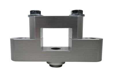 Panhard Bar Bracket, Frame Mount, Clamp-On, Straight, Aluminum, Clear Anodized, 2 in Square Tubing, 3 Hole Mount, Each - PPM0510-A